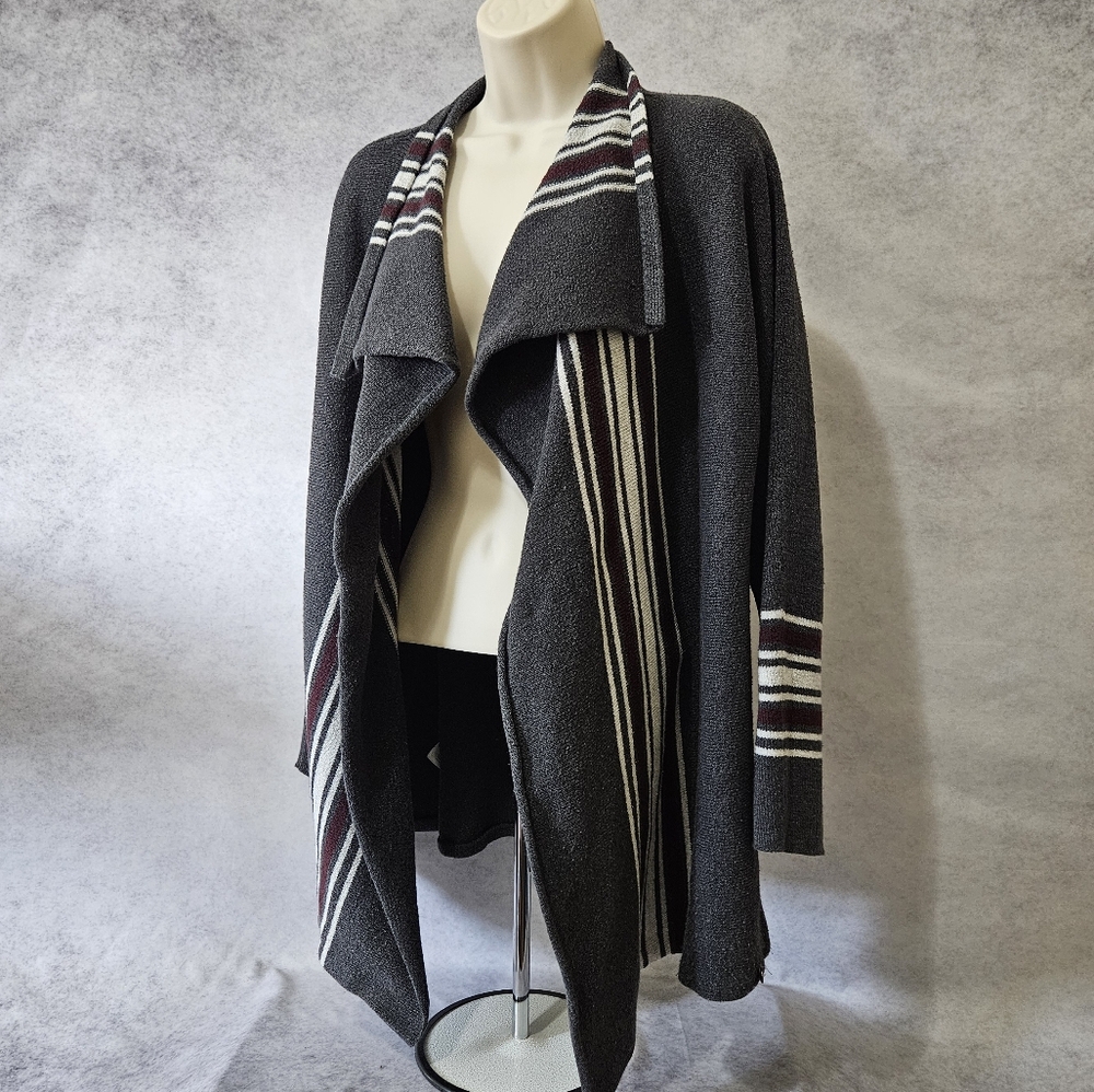 Eddie Bauer Long Sleeve Open Front Draped Cardigan - Picture 3 of 10